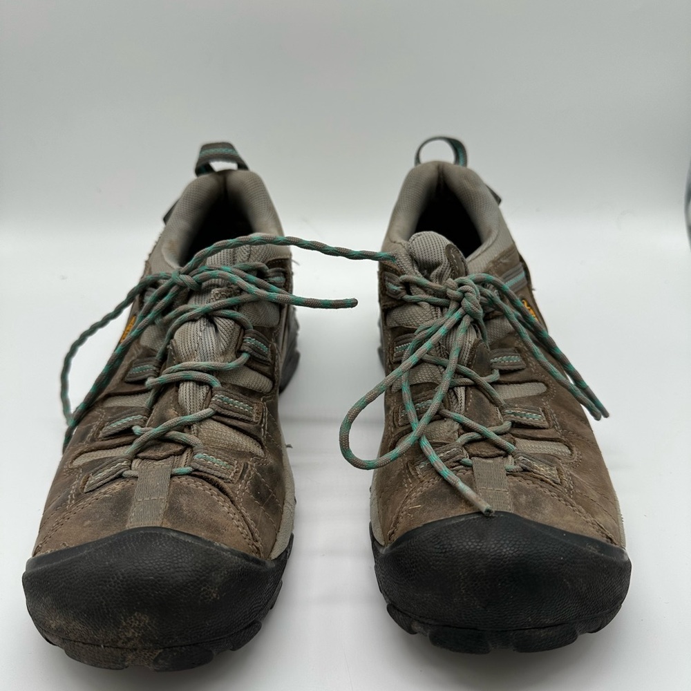 Keen Brown/Teal Lace Up Hiking Shoes 10